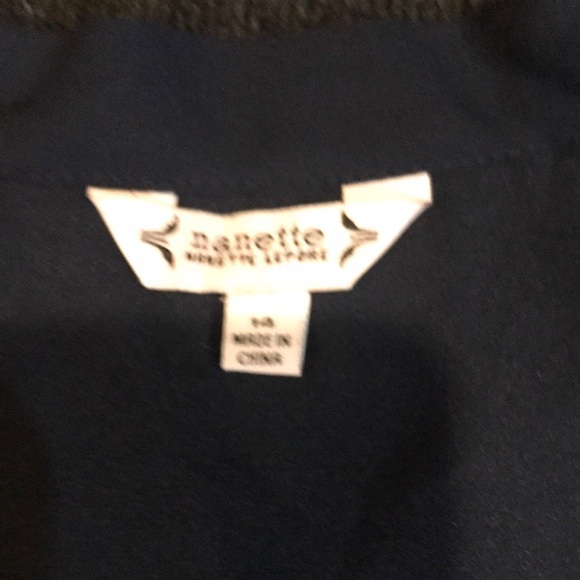 Nanette Lepore Navy Blue 3/4 Sleeve Size 12 Elastic Waist Lining - Picture 9 of 11